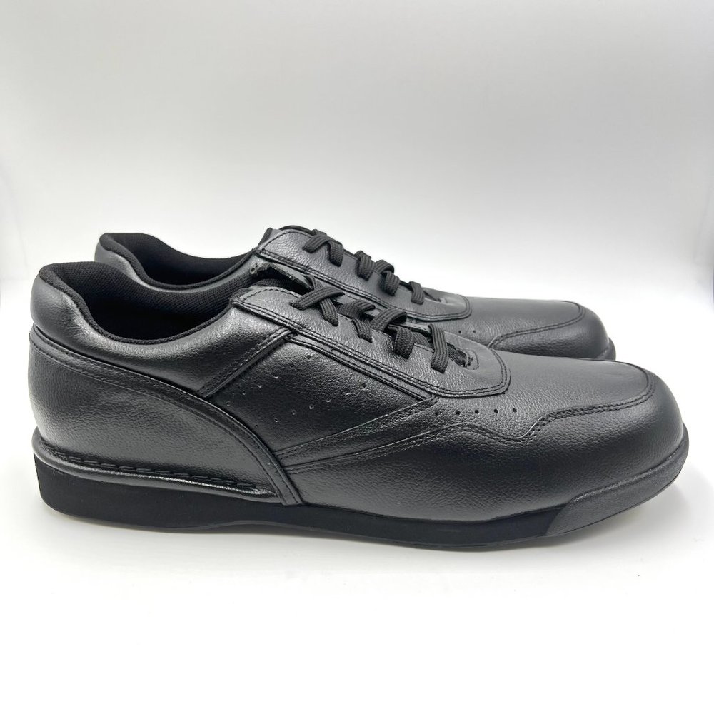 Rockport Mens Prowalker M7100 Black Leather Active Walker Walking Shoes Sneakers